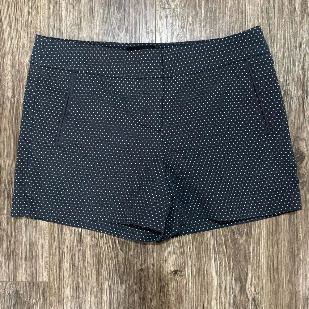 Cynthia Rowley Navy Blue & White Polka Dot Shorts.